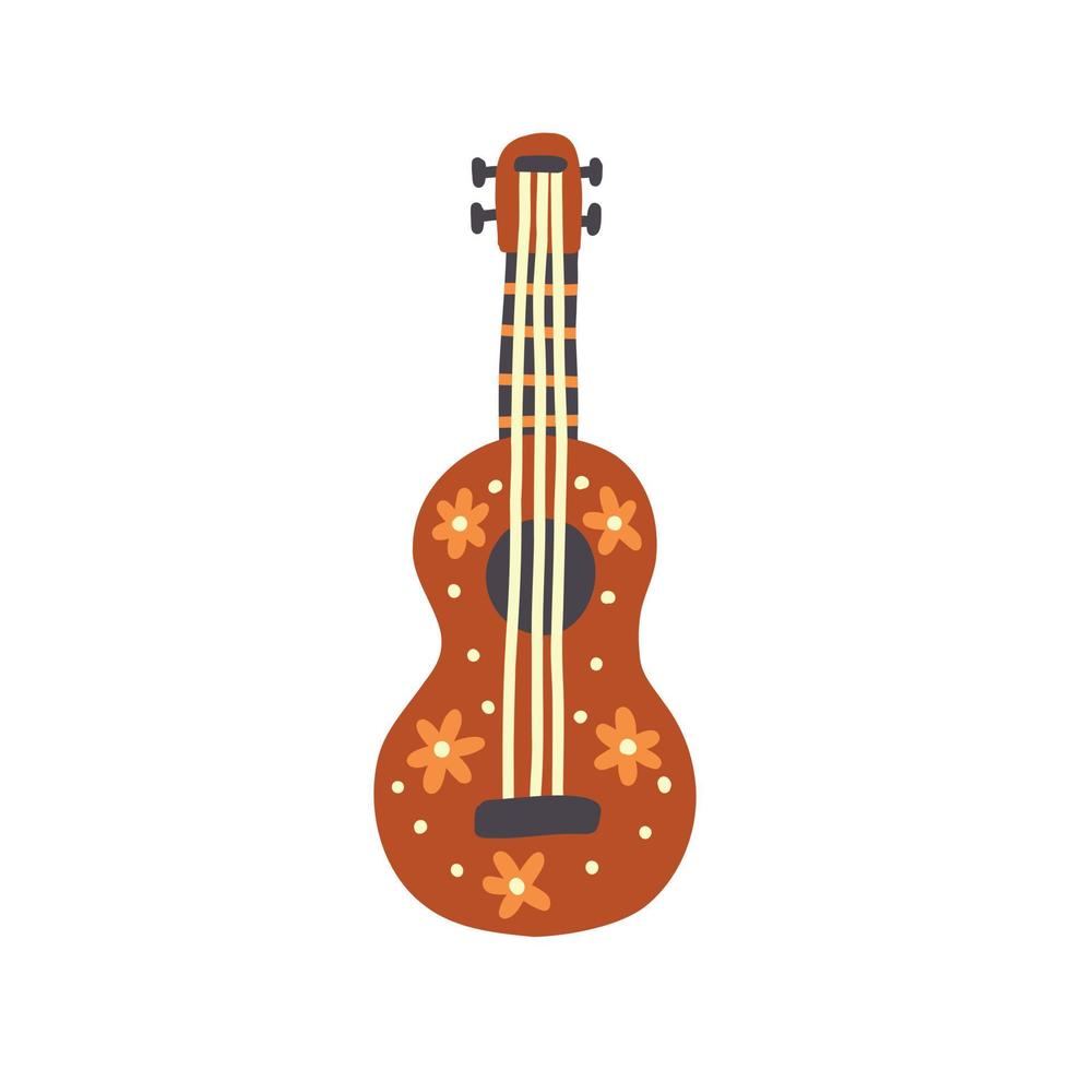 instrumento musical mexicano ukulele guitarra vetor