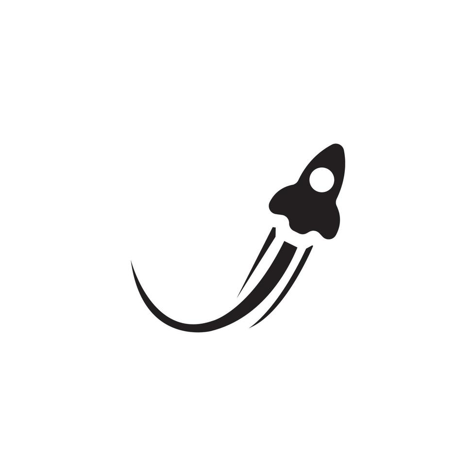 logotipo de vetor de ícone de foguete espacial