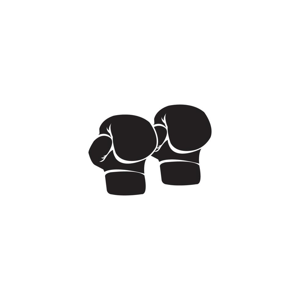 logotipo de vetor de ícone de luvas de boxe simples