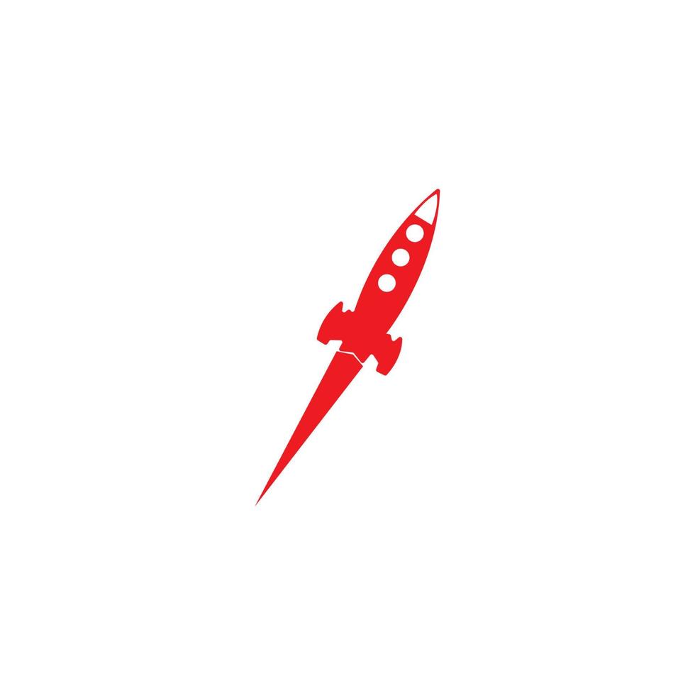 logotipo de vetor de ícone de foguete espacial