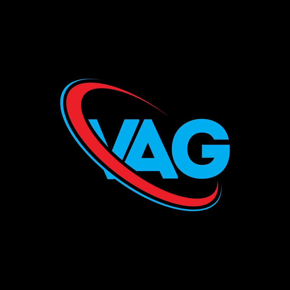 logotipo vag. carta vaga. design de logotipo de letra vag. iniciais vag logotipo ligado com círculo e logotipo monograma maiúsculo. tipografia vag para marca de tecnologia, negócios e imóveis. vetor