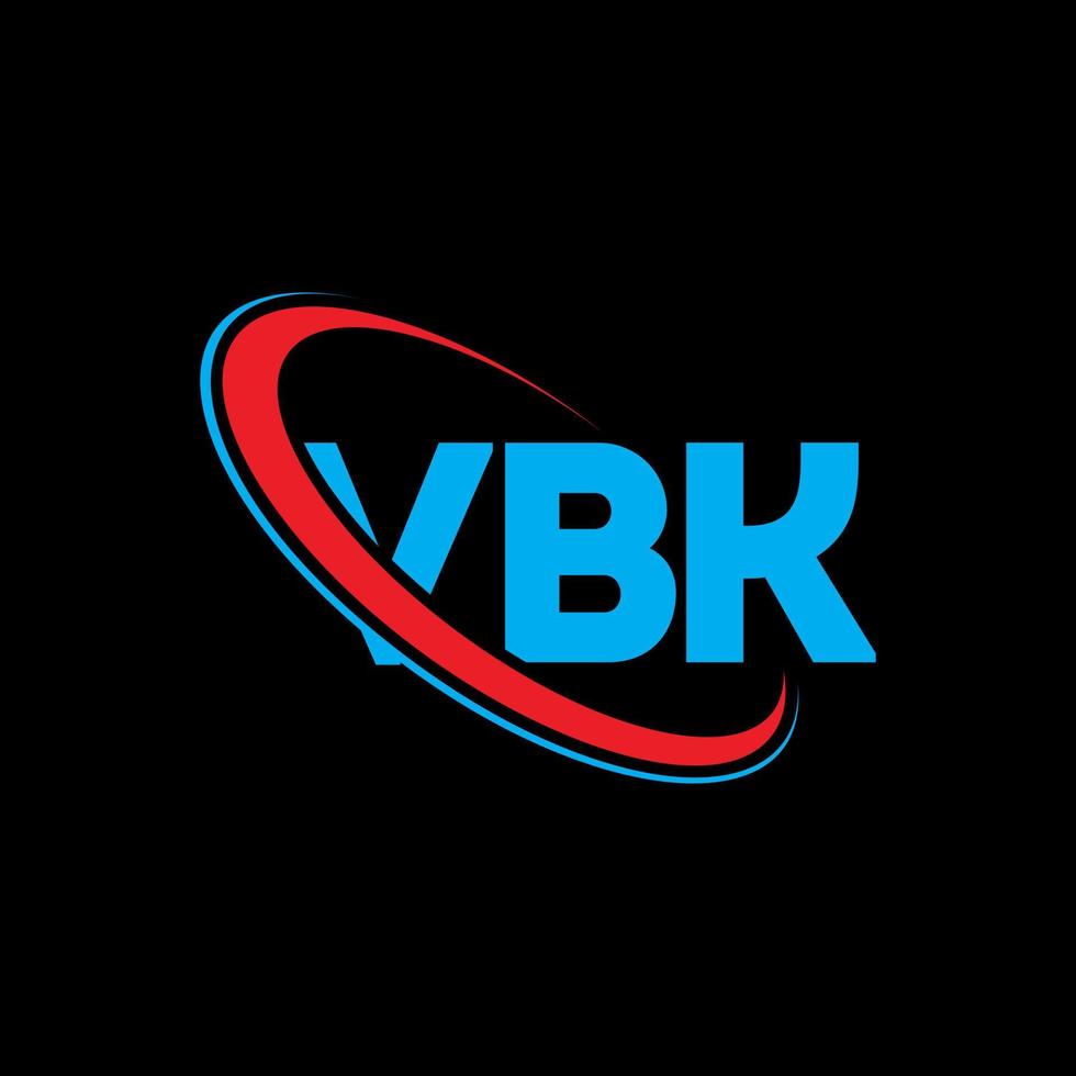 logotipo vbk. letra vb. design de logotipo de carta vbk. iniciais vbk logotipo ligado com círculo e logotipo monograma em maiúsculas. tipografia vbk para tecnologia, negócios e marca imobiliária. vetor