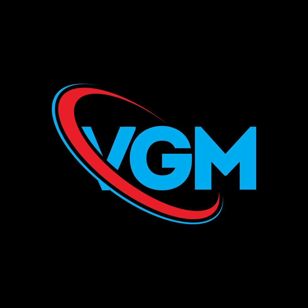 logotipo vgm. carta vgm. design de logotipo de carta vgm. iniciais vgm logotipo ligado com círculo e logotipo monograma em maiúsculas. tipografia vgm para marca de tecnologia, negócios e imóveis. vetor