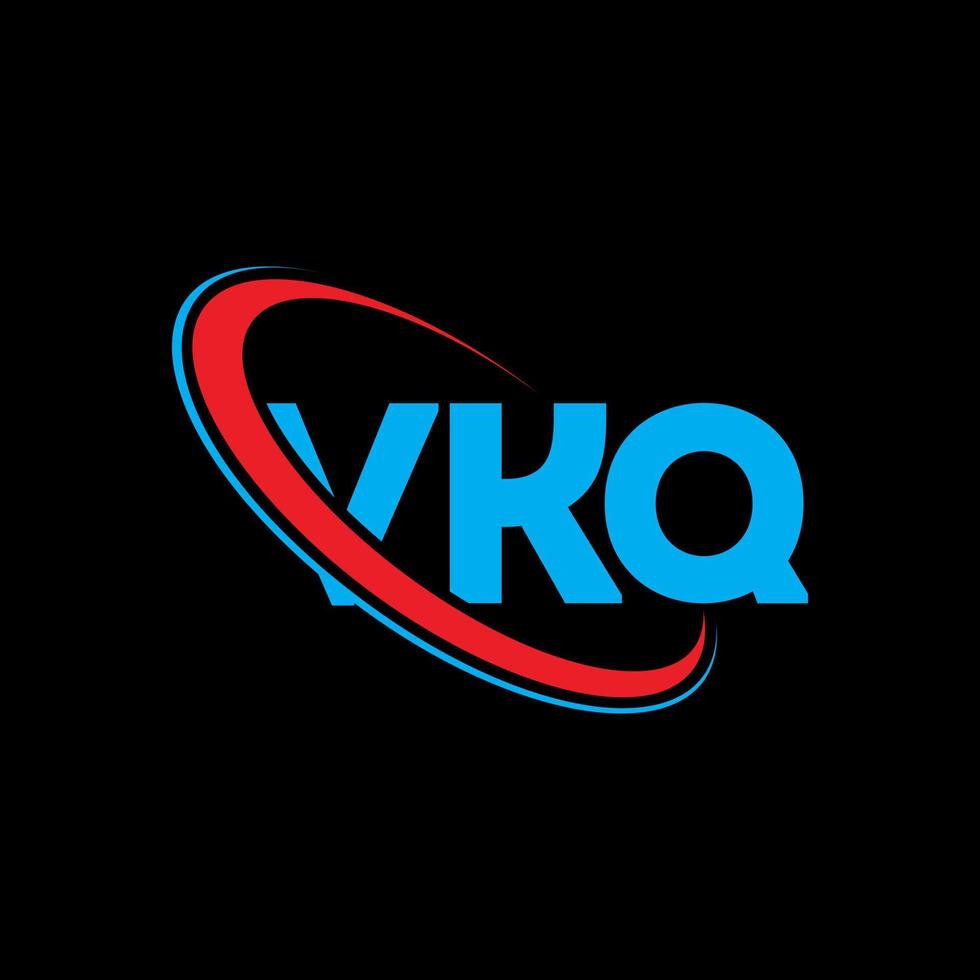 logotipo vq. letra vq. design de logotipo de letra vkq. iniciais vkq logotipo ligado com círculo e logotipo monograma em maiúsculas. tipografia vkq para marca de tecnologia, negócios e imóveis. vetor