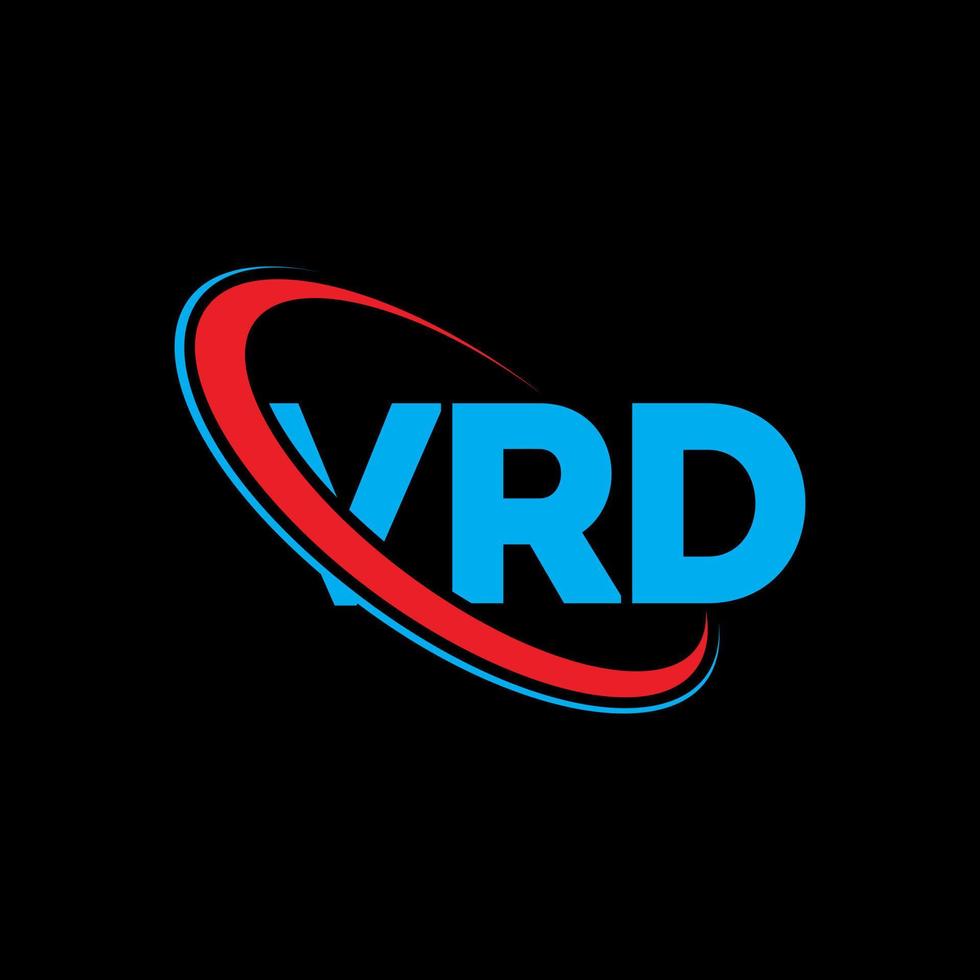 logotipo vrd. carta vrd. design de logotipo de carta vrd. iniciais vrd logotipo ligado com círculo e logotipo monograma maiúsculo. tipografia vrd para marca de tecnologia, negócios e imóveis. vetor