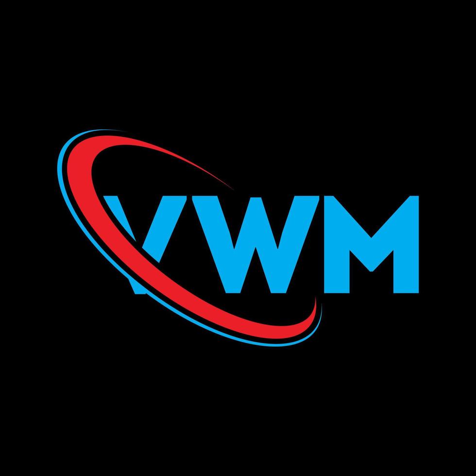 logotipo vwm. carta vwm. design de logotipo de carta vwm. iniciais do logotipo vwm vinculados ao círculo e ao logotipo do monograma em maiúsculas. tipografia vwm para marca de tecnologia, negócios e imóveis. vetor