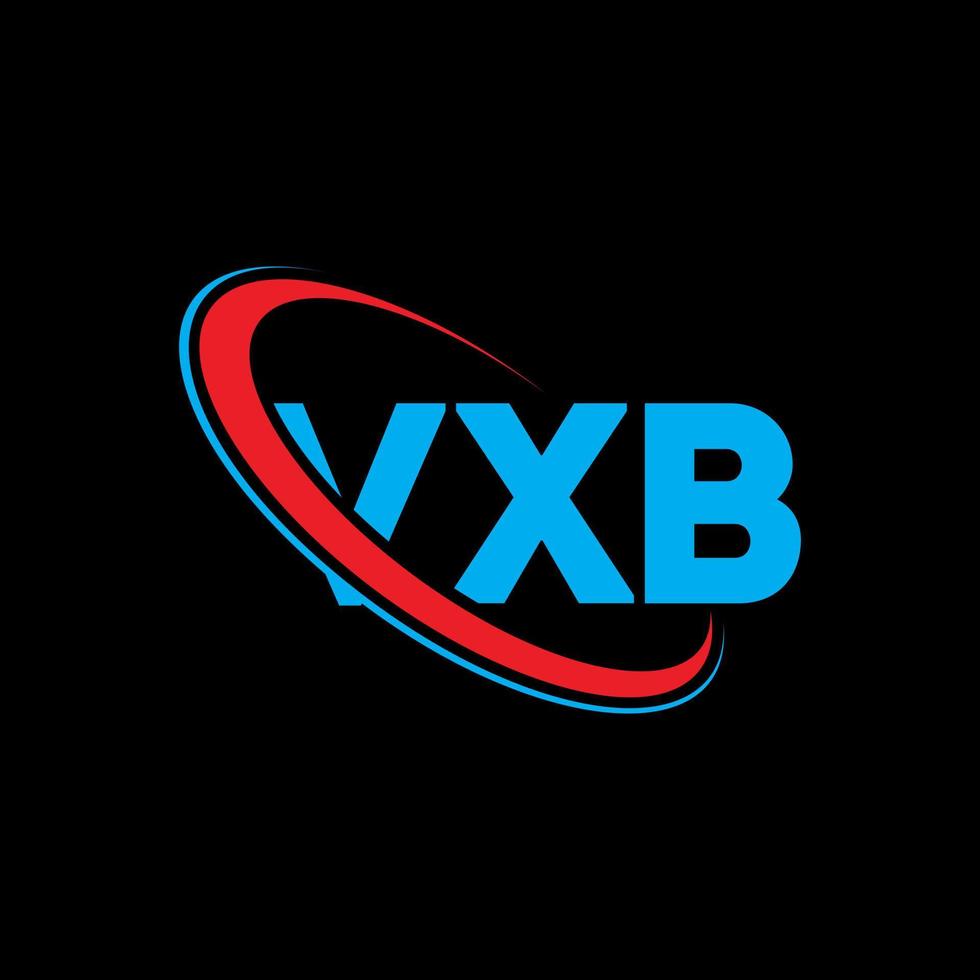 logotipo vxb. carta vxb. design de logotipo de carta vxb. iniciais vxb logotipo ligado com círculo e logotipo monograma em maiúsculas. tipografia vxb para marca de tecnologia, negócios e imóveis. vetor