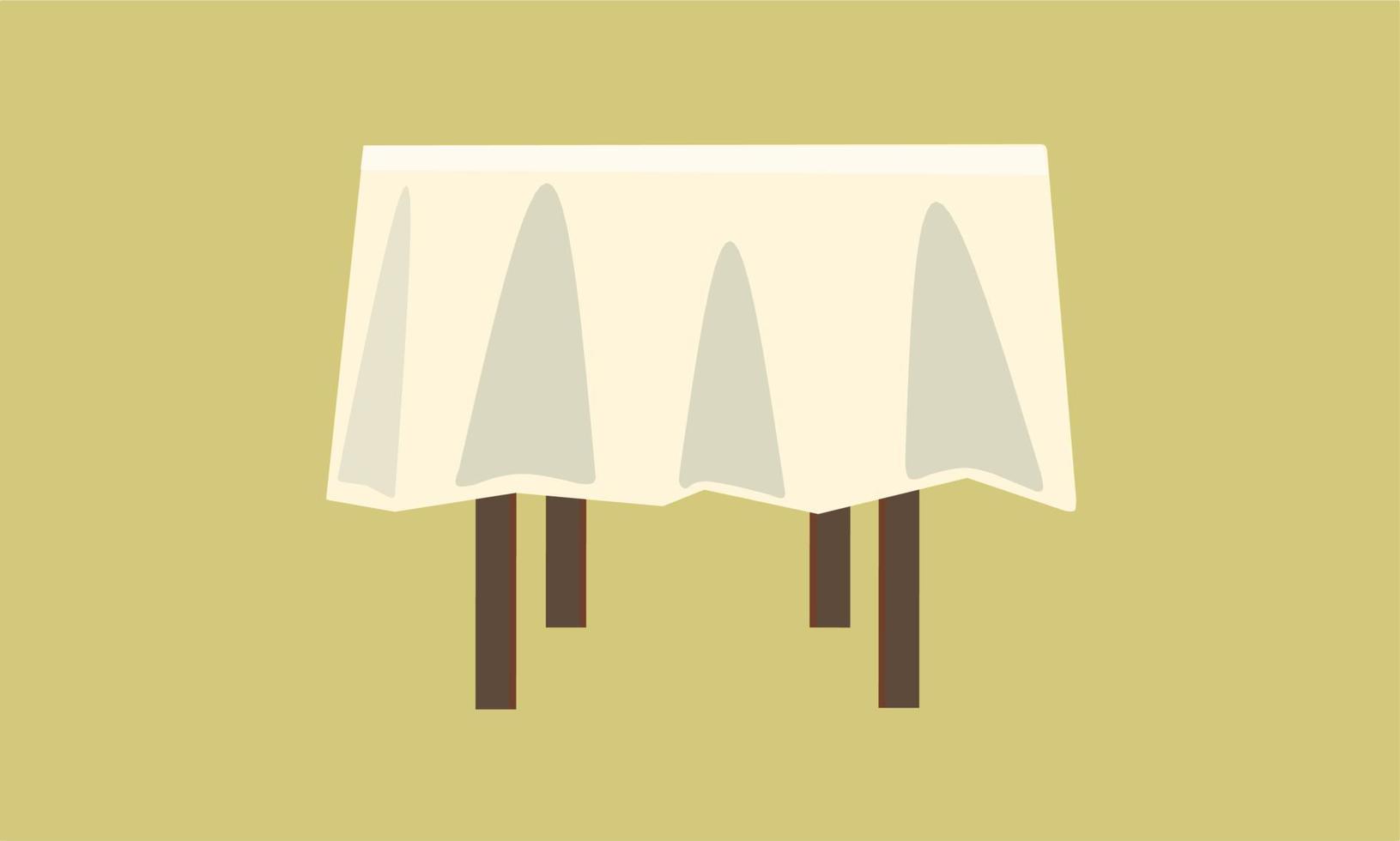 mesa de cozinha. ilustração vetorial de estilo simples vetor