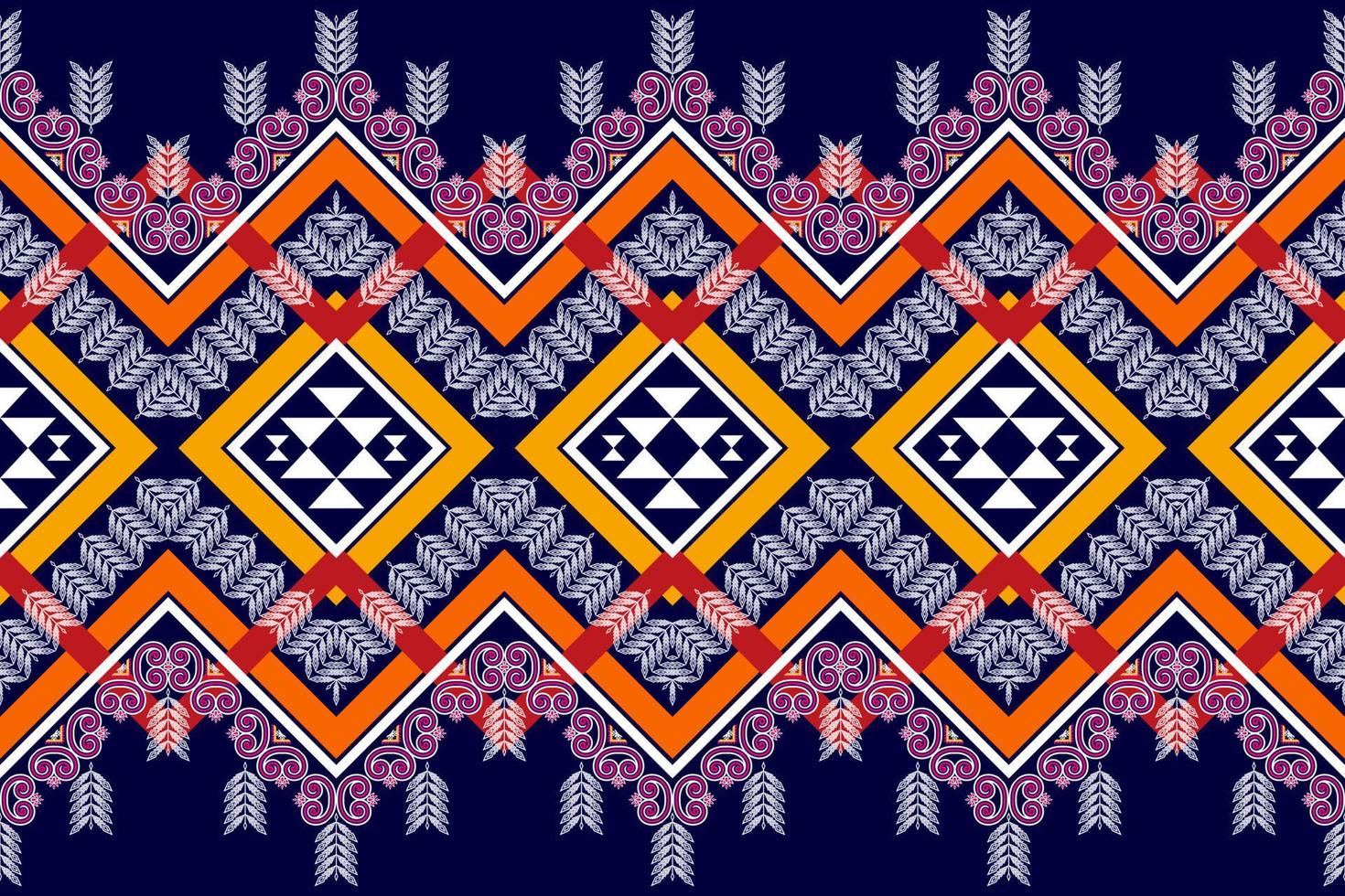 design de padrão sem emenda étnico ikat. tecido asteca tapete mandala ornamentos têxteis decorações papel de parede. motivo tribal boho peru nativo vetor de bordado tradicional