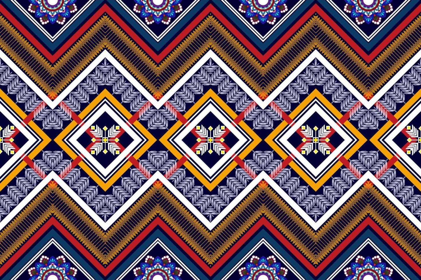 design de padrão sem emenda étnico abstrato geométrico ikat. tecido asteca tapete mandala ornamentos têxteis decorações papel de parede. fundo de vetor de bordado tradicional de peru étnica boho tribal tribal