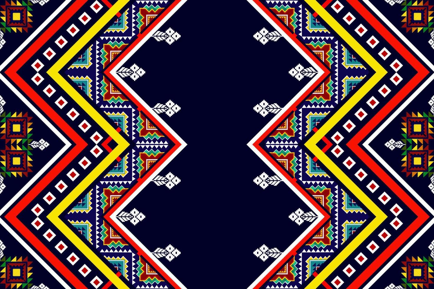 design de padrão sem emenda étnico ikat. tecido asteca tapete mandala ornamentos têxteis decorações papel de parede. motivo tribal boho peru nativo vetor de bordado tradicional