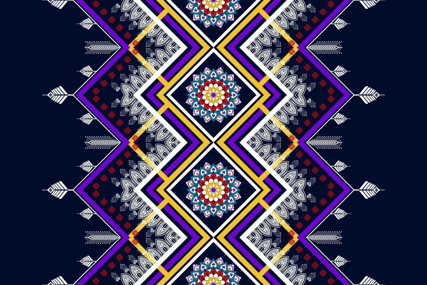 design de padrão sem emenda étnico abstrato geométrico. tecido asteca tapete mandala ornamentos têxteis decorações papel de parede. fundo de vetor de bordado tradicional de peru de motivo nativo tribal boho
