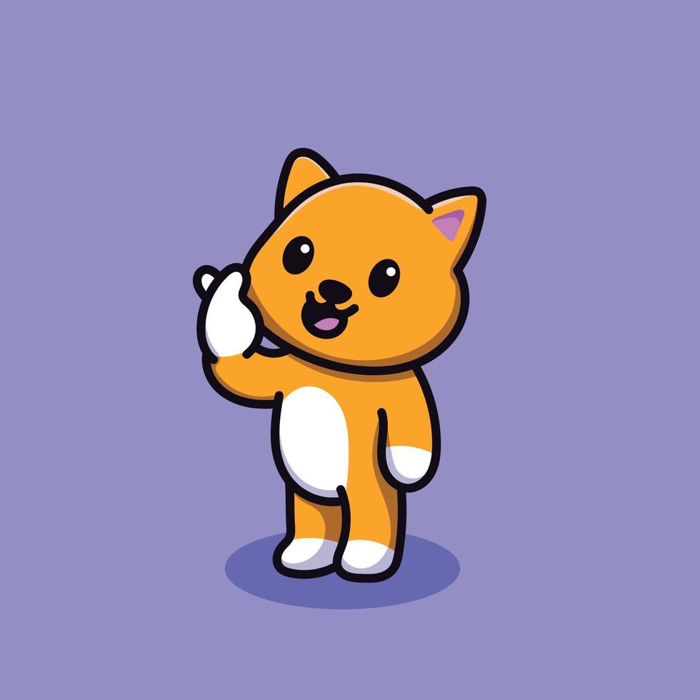 cachorro shiba inu legal esfregando e usando chapéu e óculos ilustração vetorial de ícone dos desenhos animados. animal moda ícone conceito isolado vetor premium. estilo de desenho animado plano