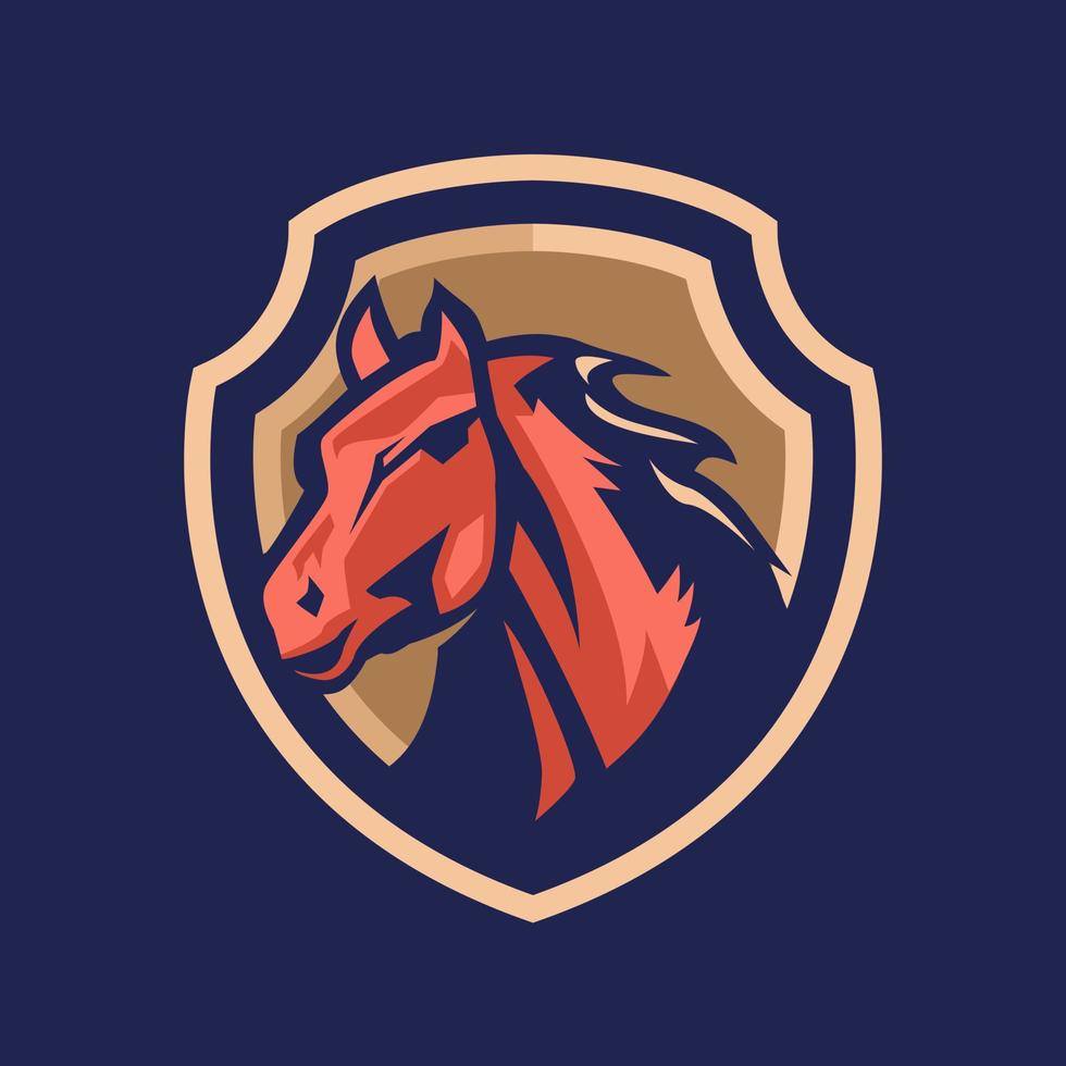logotipo de mascote de cabeça de cavalo vetor