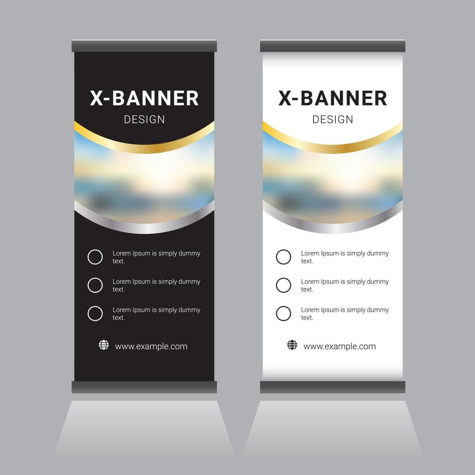 roll up banner design vetor