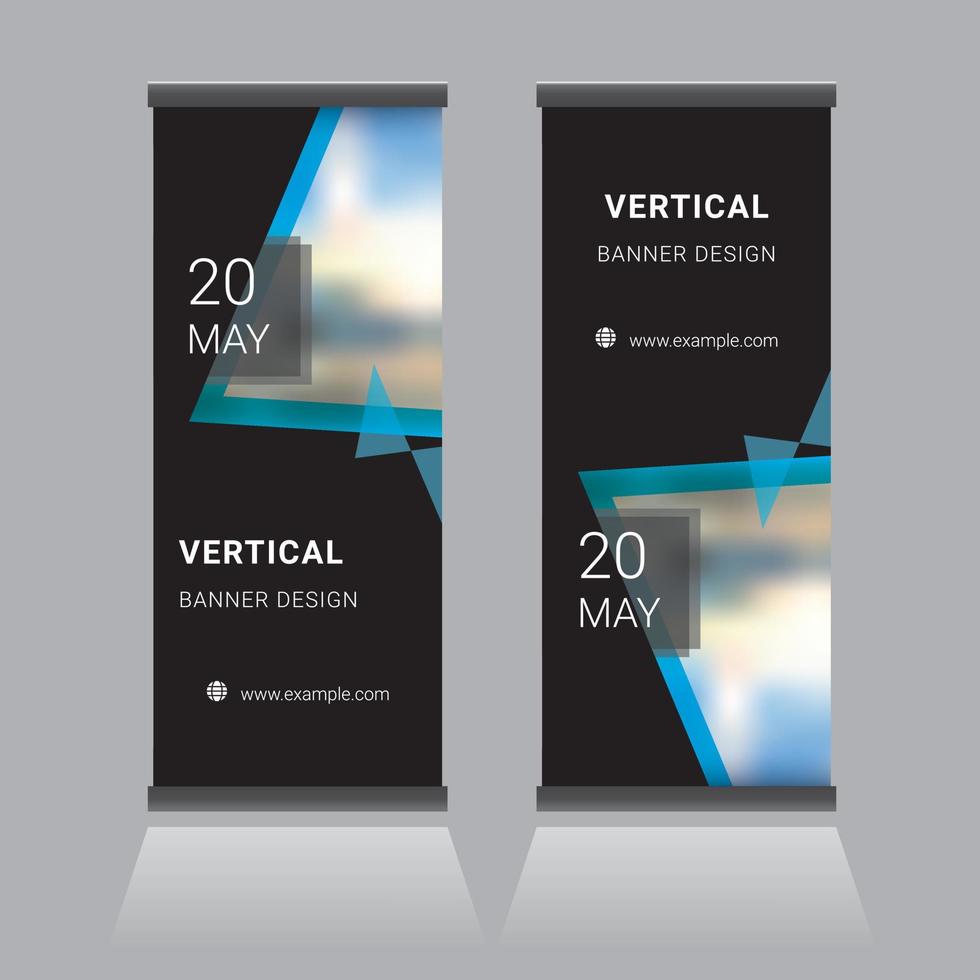 roll up banner design vetor