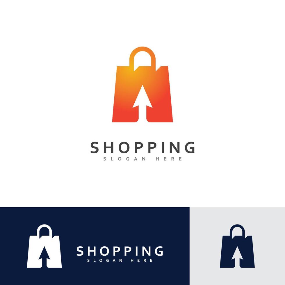 vetor de logotipo de loja online, modelo de design de logotipo de loja, ilustração, logotipo moderno e icônico simples