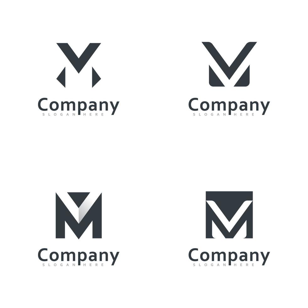 m e v mv design de vetor de logotipo, design de vetor de logotipo inicial criativo