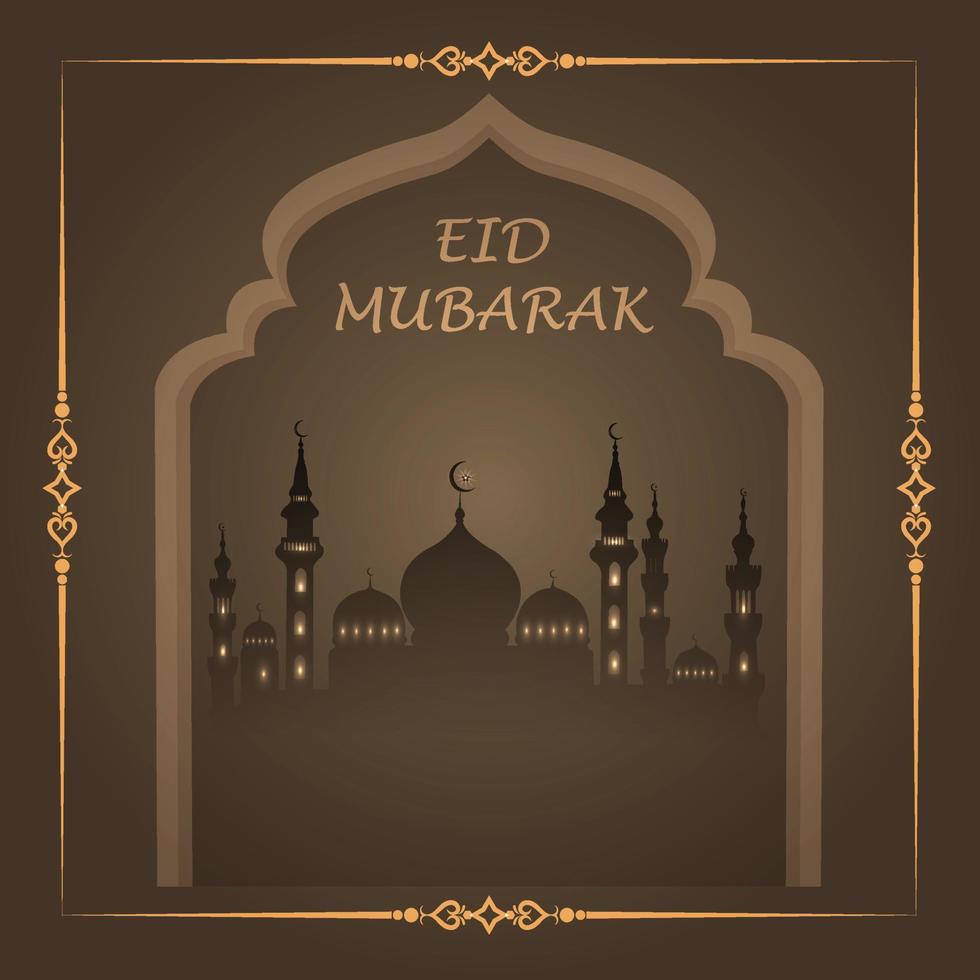 vetor de eid mubarak, desejando. fundo islâmico árabe. Ramadan Karim. eid mubarak