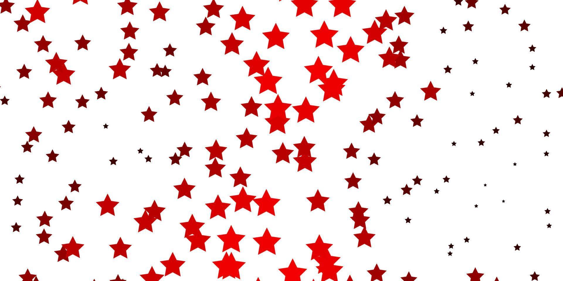 layout de vetor vermelho escuro com estrelas brilhantes.