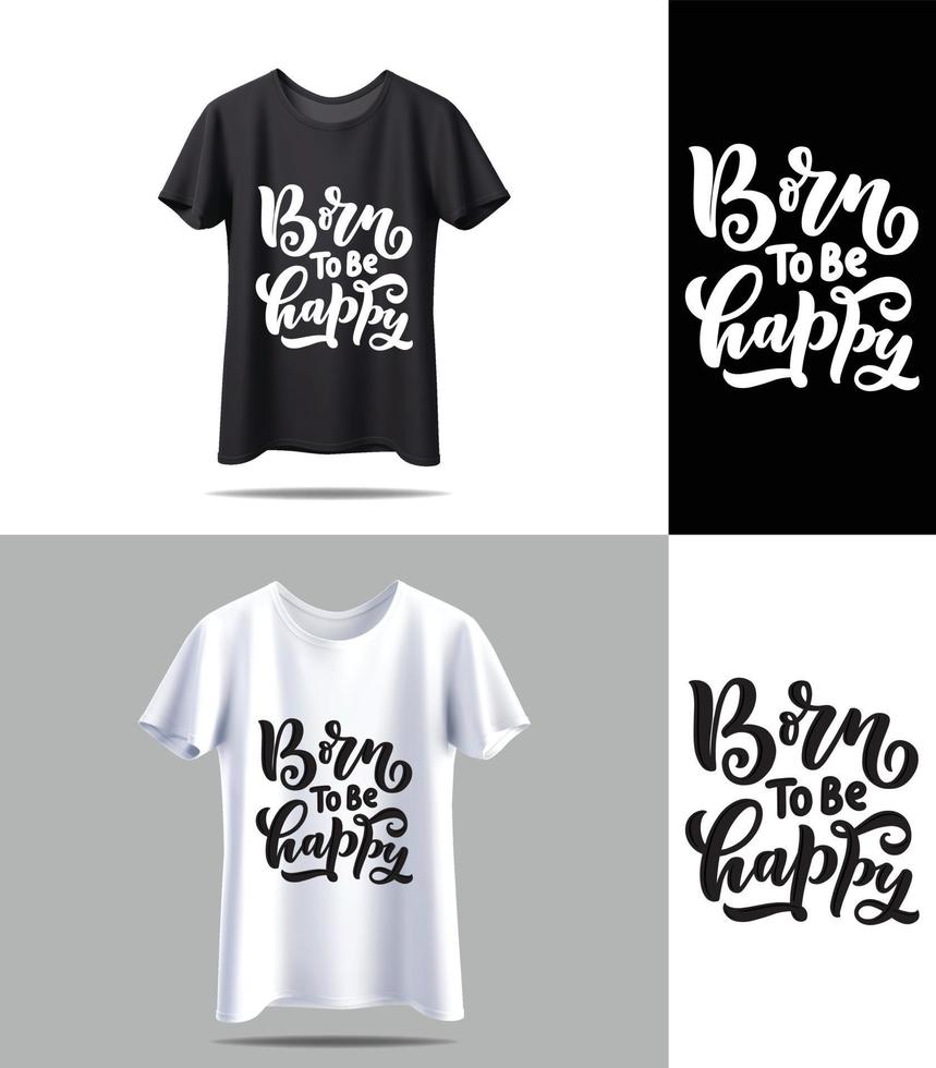 novo vetor de camiseta preto e branco com citações de tipografia de maquete. design de vetor de impressão tipografia vintage. vetor de design de camiseta