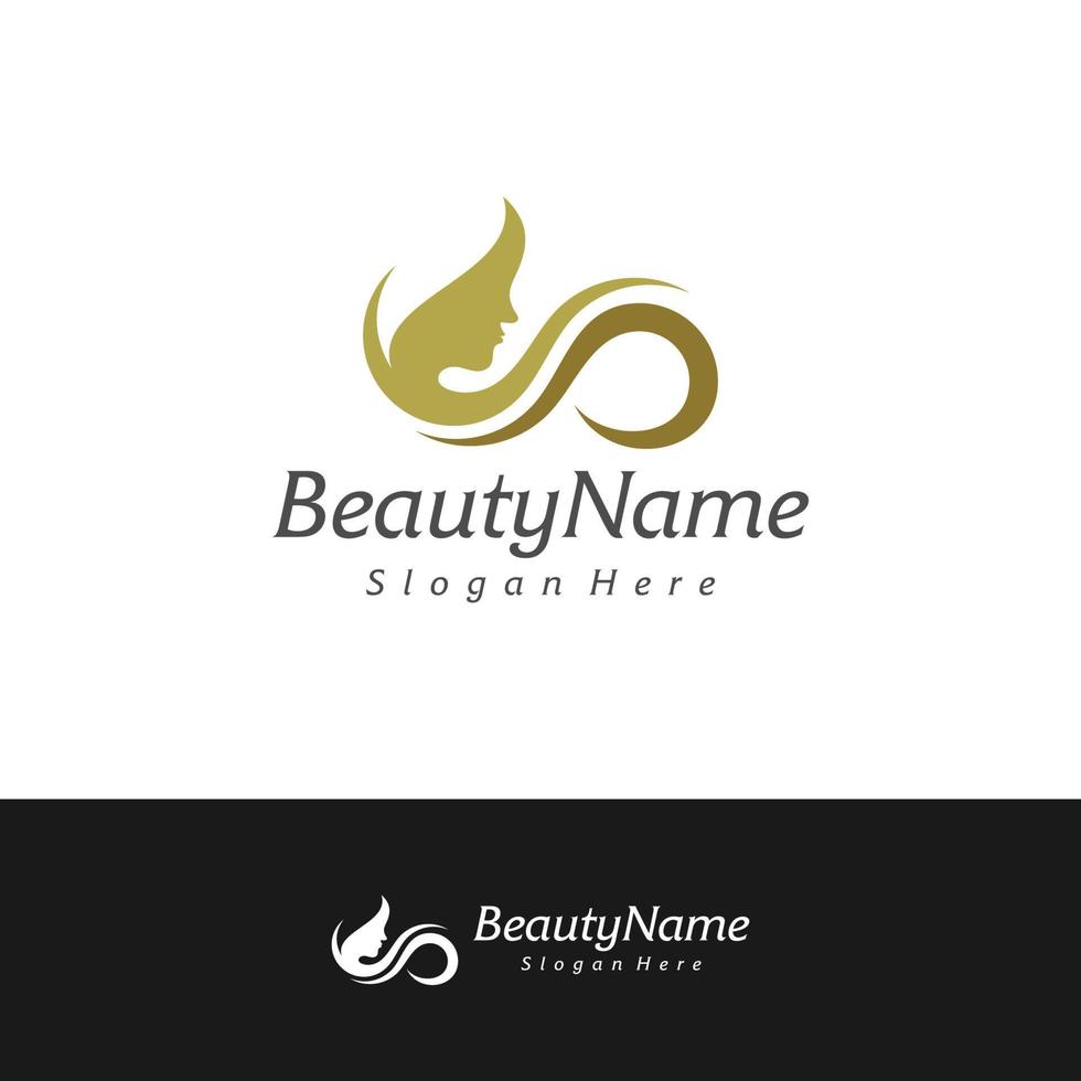 modelo de vetor de design de logotipo de beleza, ilustração de conceitos de logotipo de beleza.