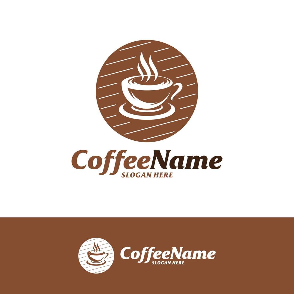 modelo de design de logotipo de café. vetor de conceito de logotipo de café. símbolo de ícone criativo