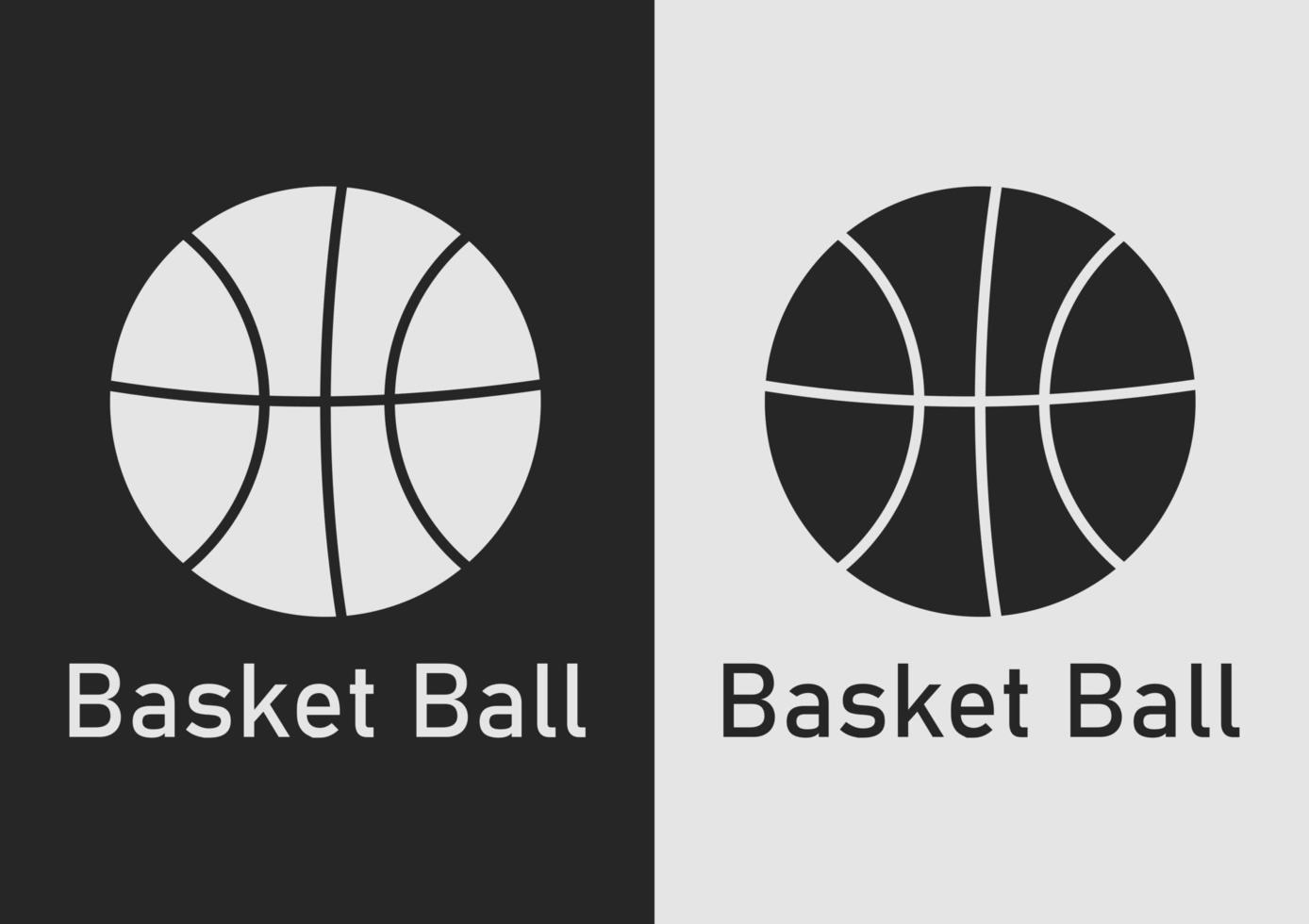 símbolo de bola de basquete vetor