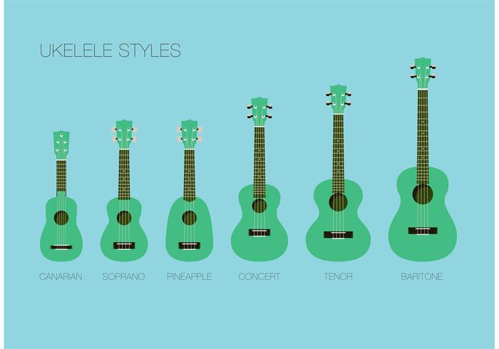 Ukelele styles free vector