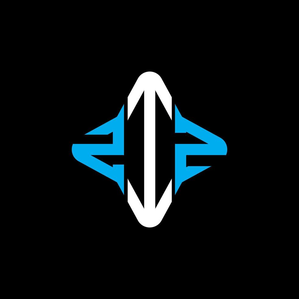design criativo do logotipo da carta ziz com gráfico vetorial vetor