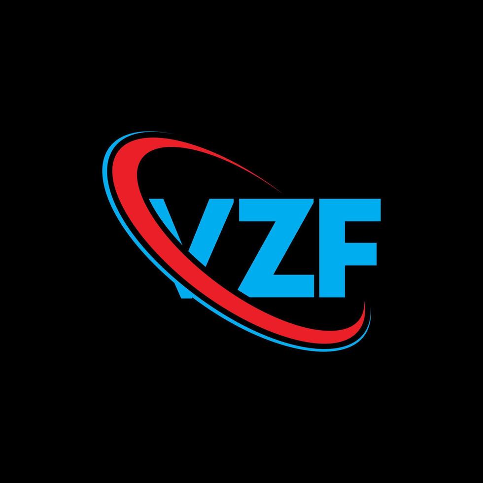 logotipo vzf. carta vzf. design de logotipo de carta vzf. iniciais vzf logotipo ligado com círculo e logotipo monograma em maiúsculas. tipografia vzf para marca de tecnologia, negócios e imóveis. vetor