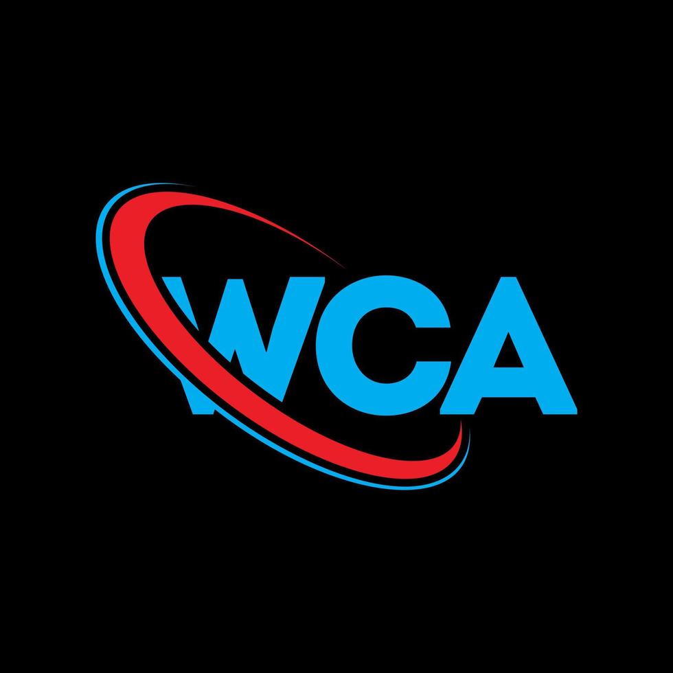 logotipo wca. carta wca. design de logotipo de carta wca. iniciais wca logotipo ligado com círculo e logotipo monograma maiúsculo. tipografia wca para marca de tecnologia, negócios e imóveis. vetor