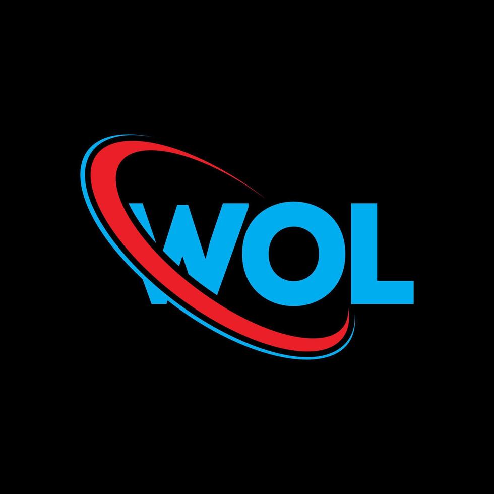 logotipo w. vo carta. design de logotipo de letra wo. iniciais wol logotipo ligado com círculo e logotipo monograma em maiúsculas. Wol tipografia para marca de tecnologia, negócios e imóveis. vetor