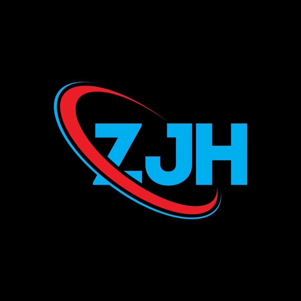 logotipo zj. carta zj. design de logotipo de letra zjh. iniciais zjh logotipo ligado com círculo e logotipo monograma maiúsculo. tipografia zjh para tecnologia, negócios e marca imobiliária. vetor
