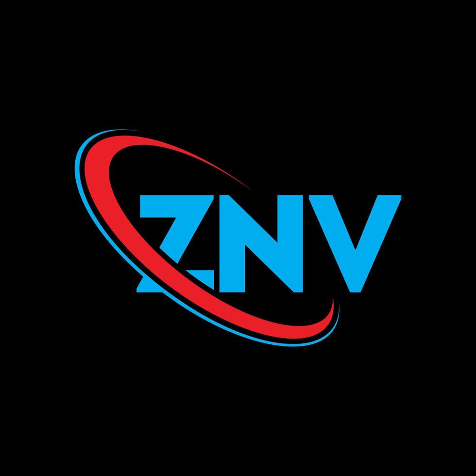logotipo znv. carta znv. design de logotipo de carta znv. iniciais znv logotipo ligado com círculo e logotipo monograma em maiúsculas. tipografia znv para tecnologia, negócios e marca imobiliária. vetor