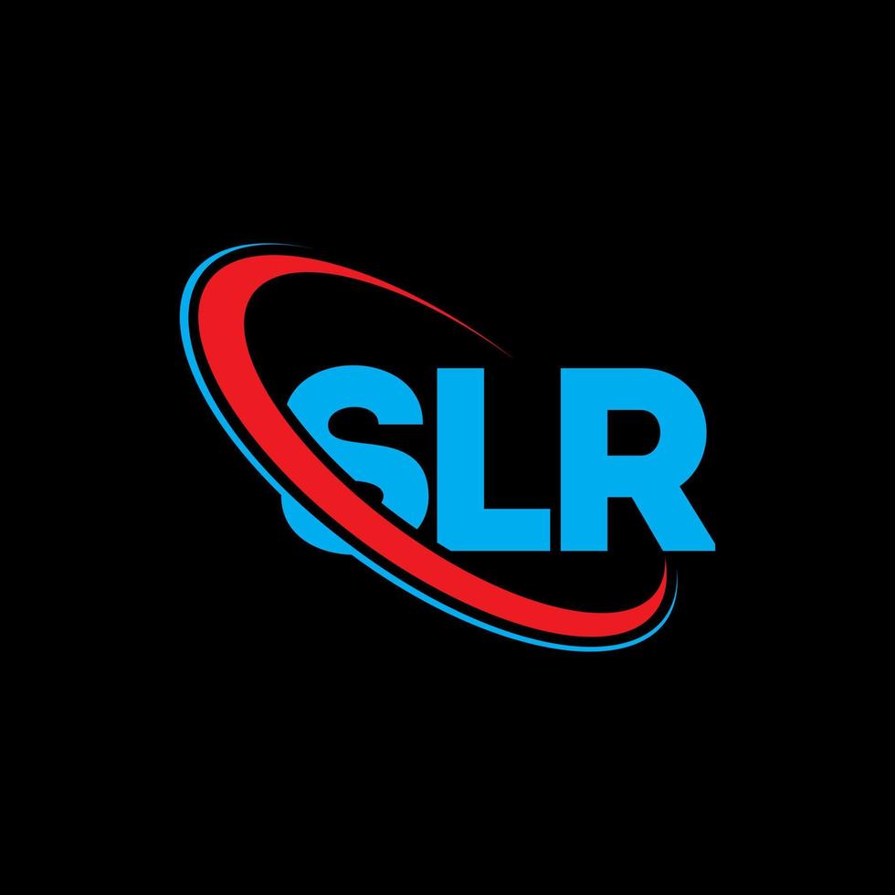 logotipo slr. carta slr. design de logotipo de carta slr. iniciais slr logotipo ligado com círculo e logotipo monograma maiúsculo. slr tipografia para marca de tecnologia, negócios e imóveis. vetor