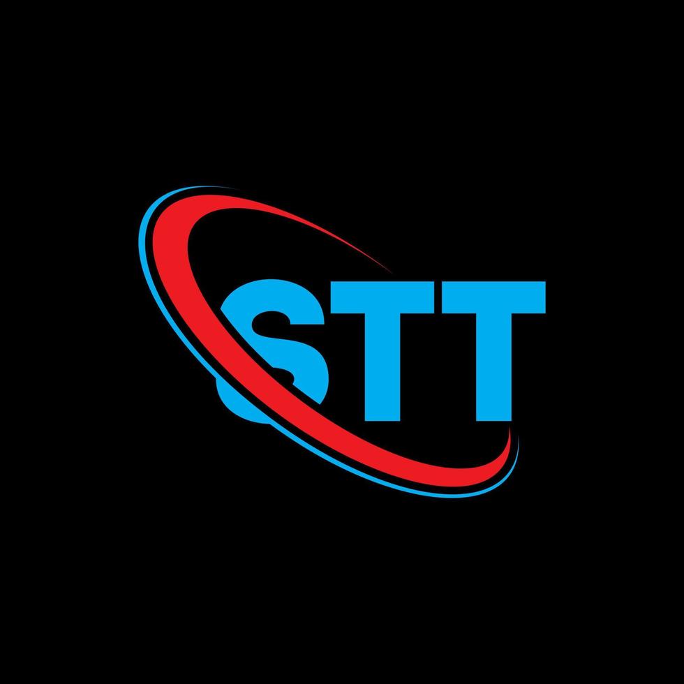 logotipo st. st carta. design de logotipo de letra stt. iniciais stt logotipo ligado com círculo e logotipo monograma maiúsculo. stt tipografia para marca de tecnologia, negócios e imóveis. vetor