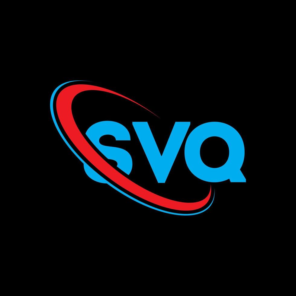 logotipo svq. letra svq. design de logotipo de letra svq. iniciais svq logotipo ligado com círculo e logotipo monograma em maiúsculas. tipografia svq para marca de tecnologia, negócios e imóveis. vetor