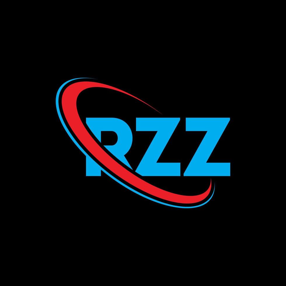 logotipo rz. letra rz. design de logotipo de carta rzz. iniciais rzz logotipo ligado com círculo e logotipo monograma maiúsculo. tipografia rzz para marca de tecnologia, negócios e imóveis. vetor