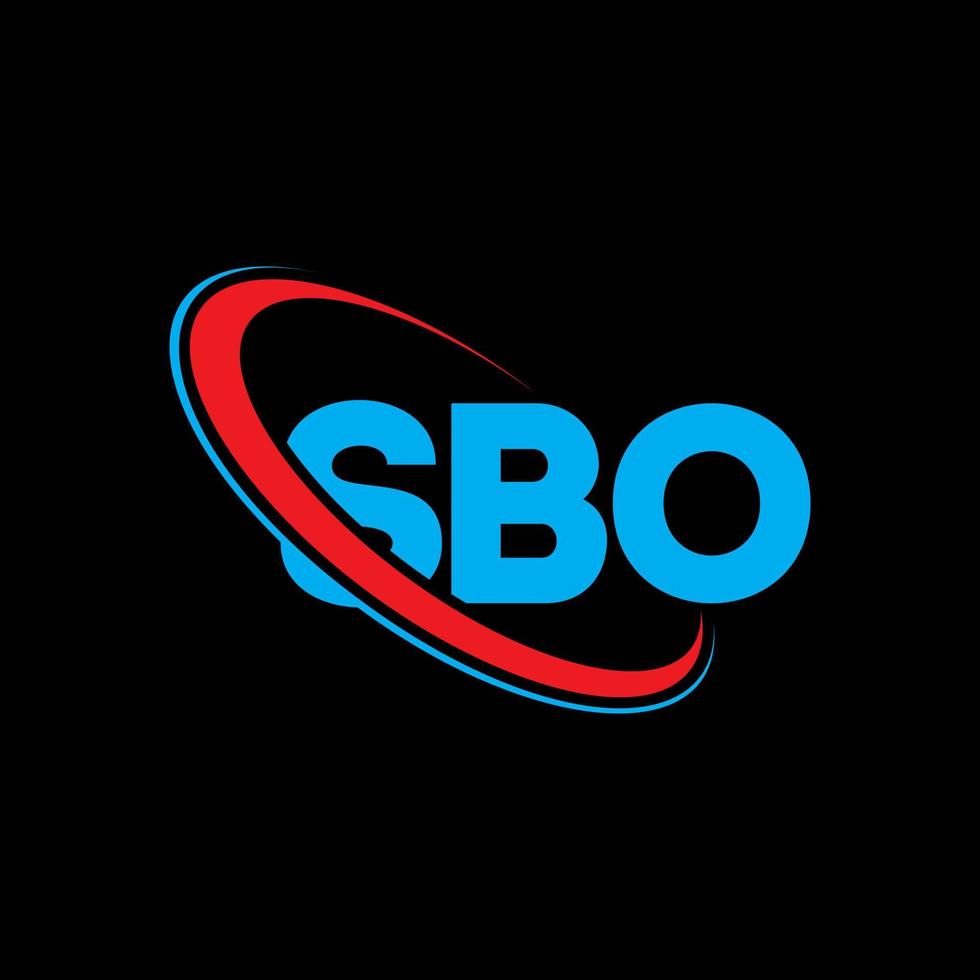 logotipo sbo. carta sbo. design de logotipo de carta sbo. iniciais sbo logotipo ligado com círculo e logotipo monograma maiúsculo. tipografia sbo para marca de tecnologia, negócios e imóveis. vetor