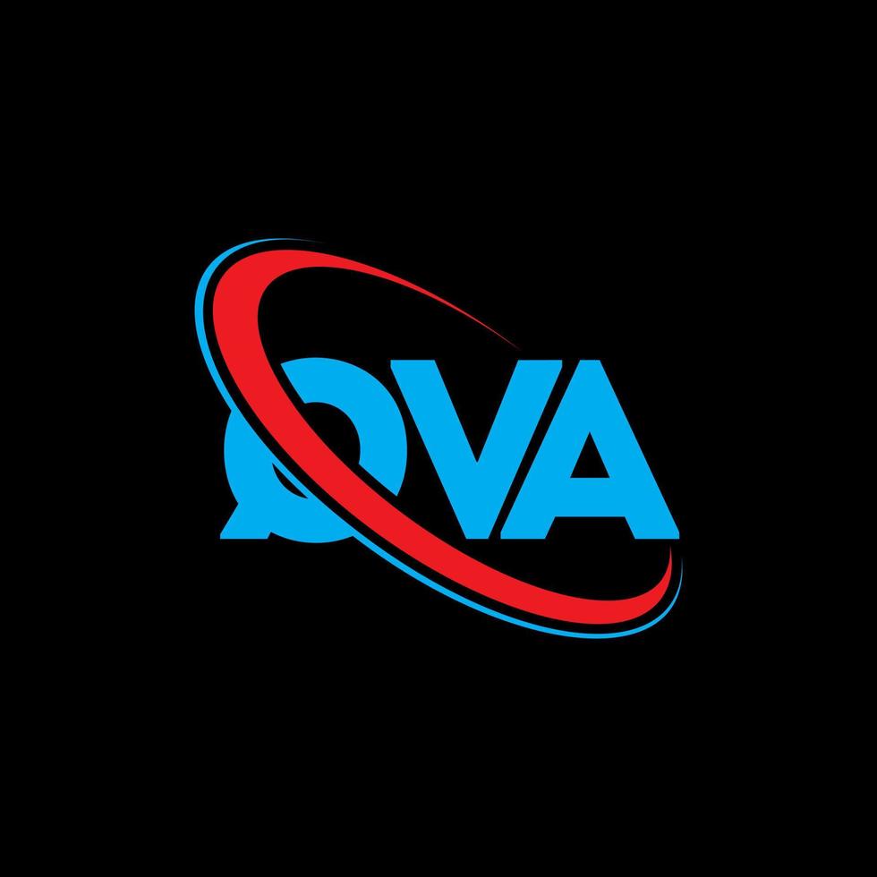 logotipo qva. carta qva. design de logotipo de letra qva. iniciais qva logotipo ligado com círculo e logotipo monograma maiúsculo. tipografia qva para marca de tecnologia, negócios e imóveis. vetor