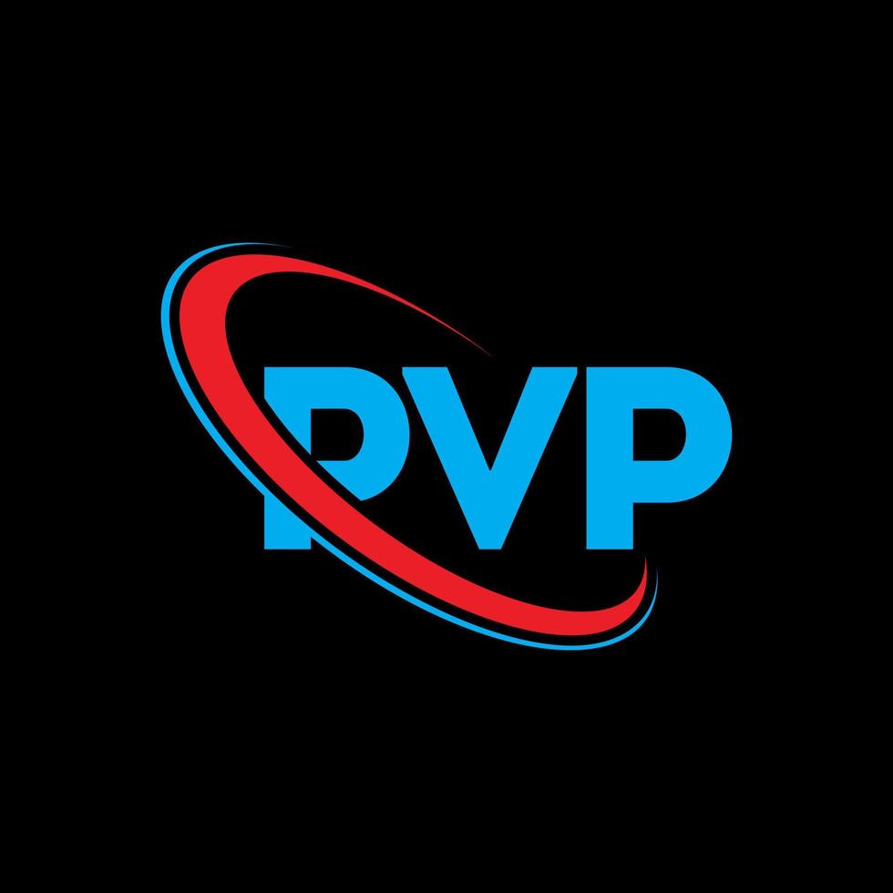 logotipo pvp. carta pvp. design de logotipo de carta pvp. iniciais pvp logotipo ligado com círculo e logotipo monograma maiúsculo. tipografia pvp para marca de tecnologia, negócios e imóveis. vetor