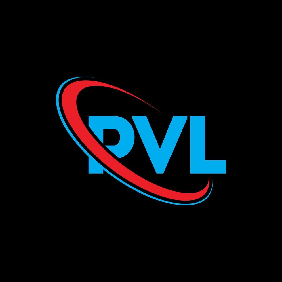 logotipo pvl. carta pv. design de logotipo de carta pvl. iniciais pvl logotipo ligado com círculo e logotipo monograma em maiúsculas. tipografia pvl para marca de tecnologia, negócios e imóveis. vetor