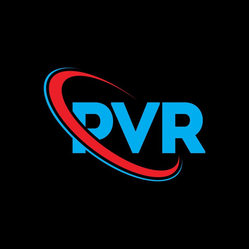 logotipo pvr. carta pvr. design de logotipo de carta pvr. iniciais pvr logotipo ligado com círculo e logotipo monograma maiúsculo. tipografia pvr para marca de tecnologia, negócios e imóveis. vetor