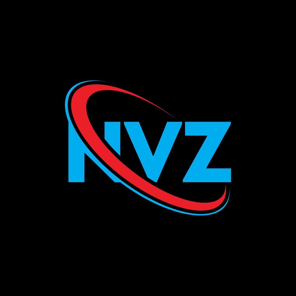 logotipo nvz. carta nvz. design de logotipo de carta nvz. iniciais nvz logotipo ligado com círculo e logotipo monograma maiúsculo. tipografia nvz para marca de tecnologia, negócios e imóveis. vetor