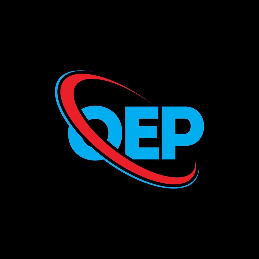 logo oep. carta opa. design de logotipo de carta oep. iniciais oep logotipo ligado com círculo e logotipo monograma maiúsculo. tipografia oep para marca de tecnologia, negócios e imóveis. vetor