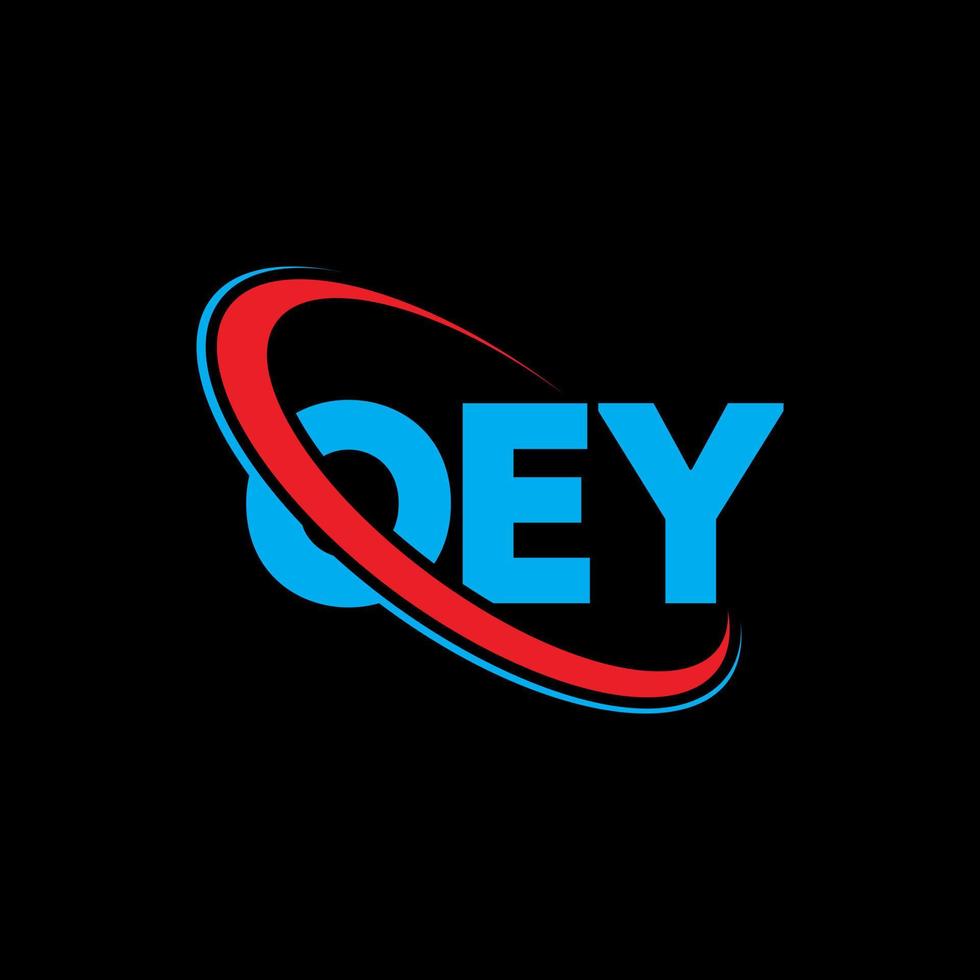 oi logo. oi carta. oey design de logotipo de carta. iniciais oey logotipo ligado com círculo e logotipo monograma maiúsculo. oey tipografia para marca de tecnologia, negócios e imóveis. vetor