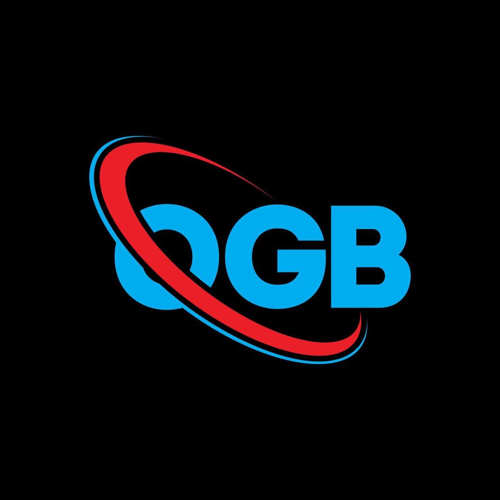 logotipo ogb. carta obg. design de logotipo de carta ogb. iniciais ogb logotipo ligado com círculo e logotipo monograma maiúsculo. tipografia ogb para marca de tecnologia, negócios e imóveis. vetor