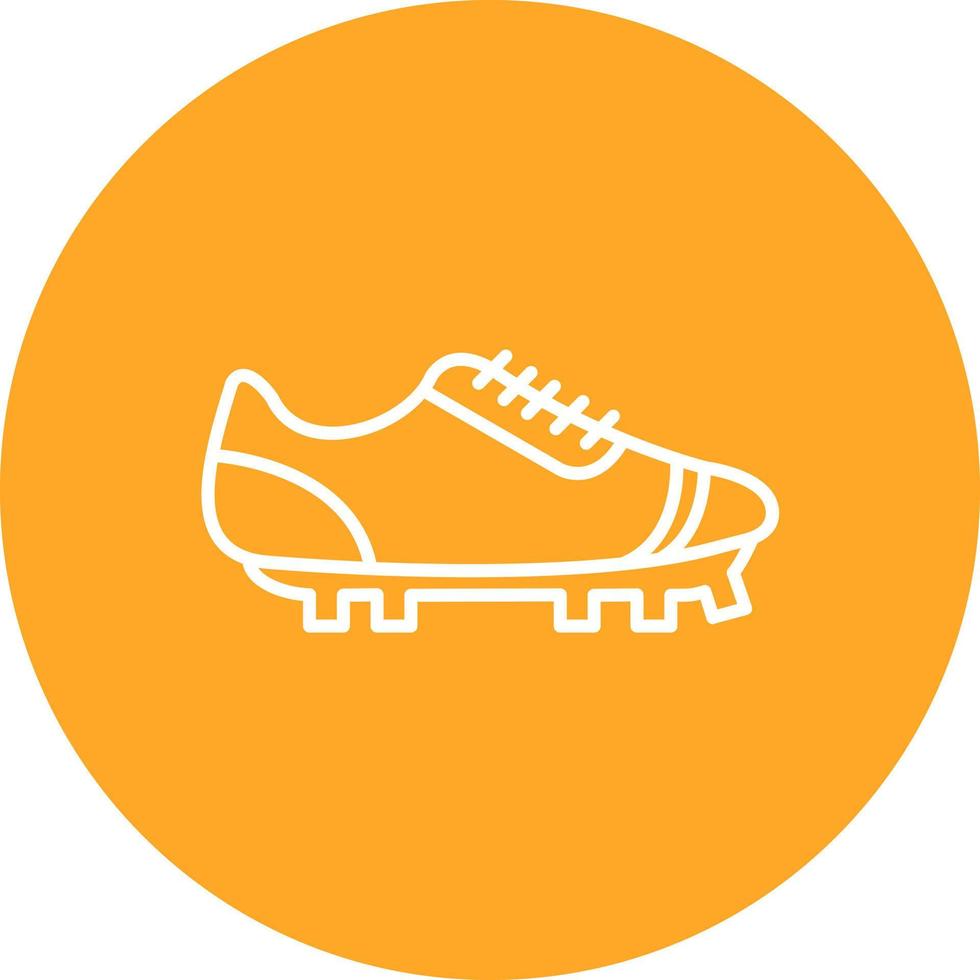ícone de fundo do círculo de linha de botas de futebol vetor