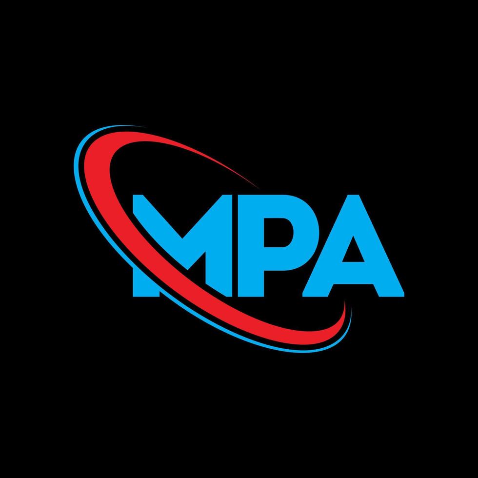 logotipo mpa. carta mpa. design de logotipo de carta mpa. iniciais mpa logotipo vinculado com círculo e logotipo monograma em maiúsculas. tipografia mpa para marca de tecnologia, negócios e imóveis. vetor